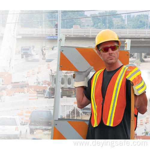 Safety Vest with  Lime/Silver Reflective Stripe